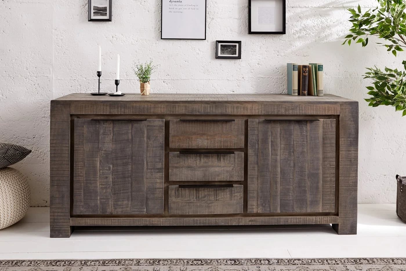 Sitheim-Europe Sideboard Woodridge Massives Mangoholz Industrial Design - Bild 2