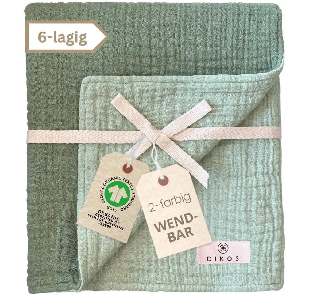 Babydecke Musselin 6-lagig gekreppt, 100% Bio-Baumwolle, DIKOS - Bild 2