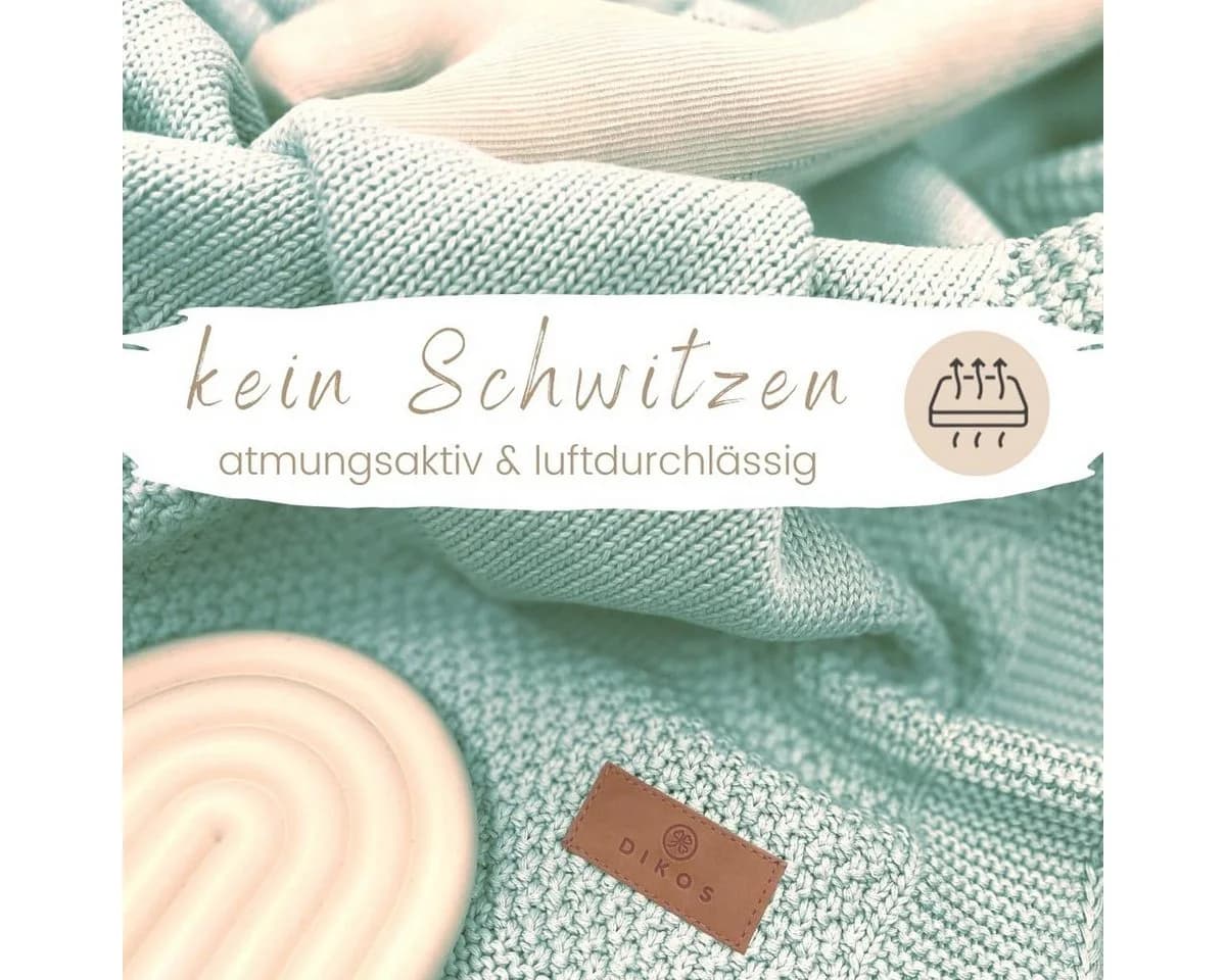 DIKOS® Kuscheldecke Bio Baumwolle 75x100 cm - Bild 4