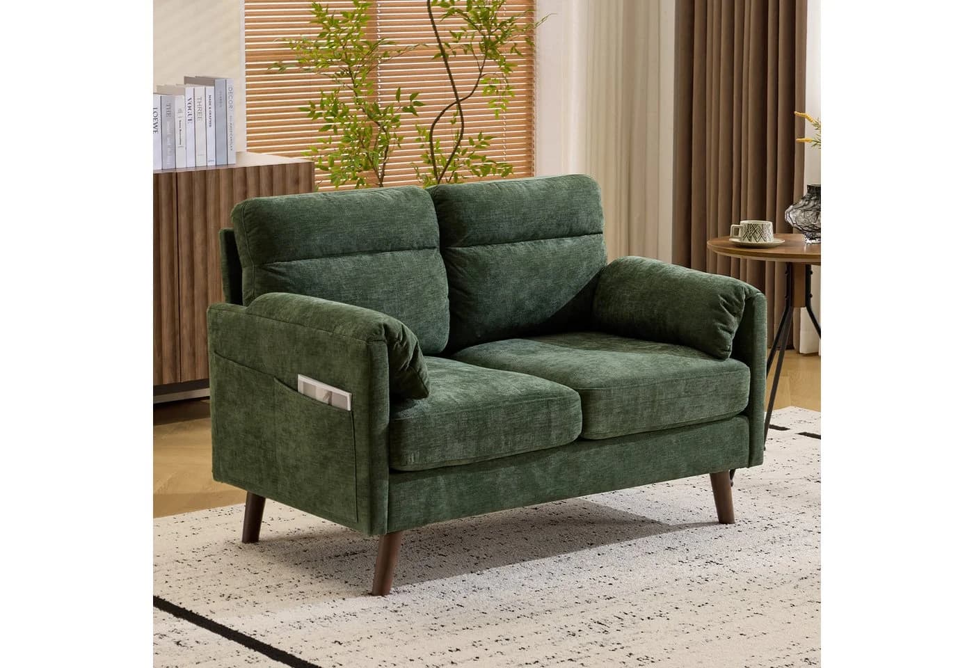 VINGLI 2-Sitzer Sofa Grün mit Elefantenohr-Armlehnen - Bild 2