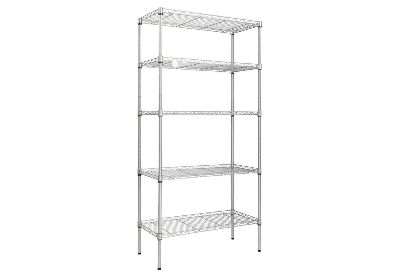 VINGLI Standregal aus Eisen, Modern Silbergrau - Bild 2