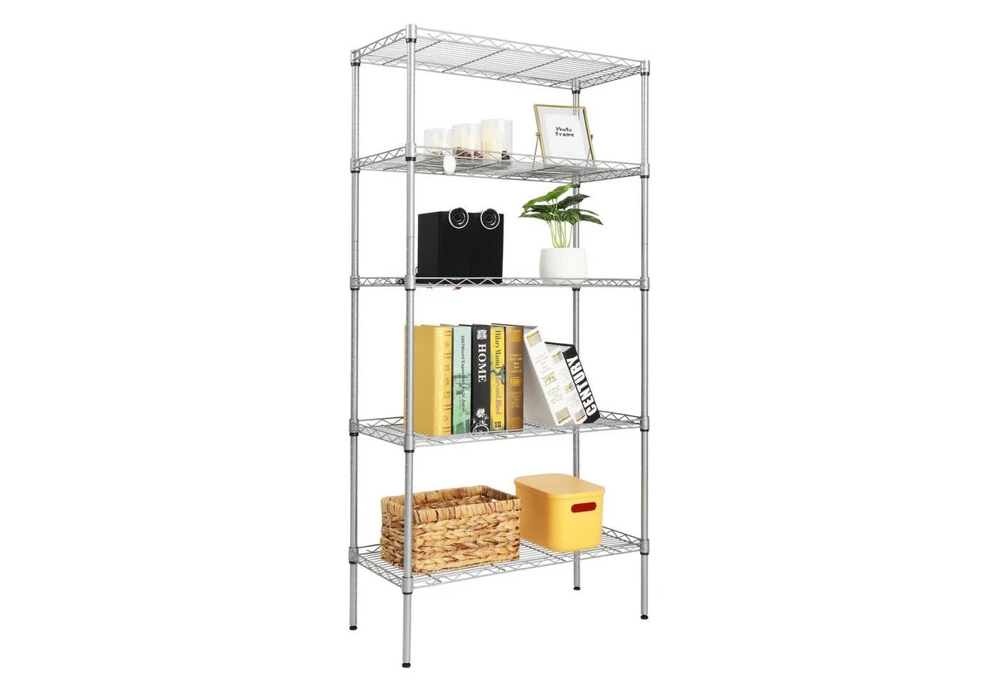 VINGLI Standregal aus Eisen, Modern Silbergrau - Bild 3
