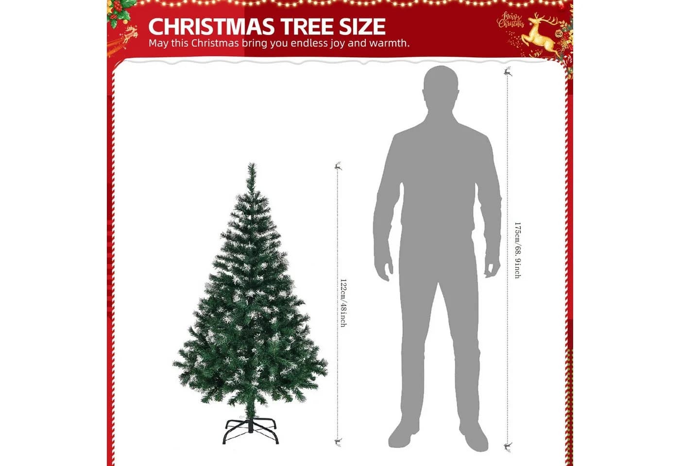 VINGLI Künstlicher Weihnachtsbaum 300-900 Zweigspitzen Grün PVC Eisenständer