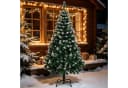 VINGLI Künstlicher Weihnachtsbaum 300-900 Zweigspitzen Grün PVC Eisenständer Bild 2