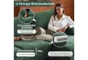VINGLI Ecksofa U-Form mit Chaiselongue Chenille Grün/Schwarz Bild 4