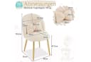 VINGLI Polsterstuhl Beige Teddy-Stoff mit Schleifenkissen Bild 1