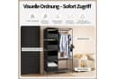 VINGLI Stoffschrank offen mit Kleiderstange & Ablagen Bild 4