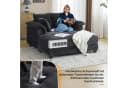 VINGLI Chaiselongue Schlafsofa 2-Sitzer Cord Dunkelgrau Bild 3