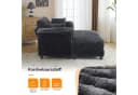 VINGLI Chaiselongue Schlafsofa 2-Sitzer Cord Dunkelgrau Bild 5