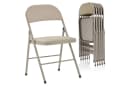 VINGLI Klappstuhl 6er-Set Grau/Hellbraun Stahlrahmen PVC Bild 2
