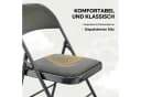 VINGLI Klappstuhl Set Gepolstert Stahl & Stoff Grau/Schwarz Bild 3