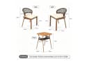 VINGLI Garten-Essgruppe 3-teilig Stapelbar Braun PE-Rattan Bild 1