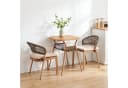 VINGLI Garten-Essgruppe 3-teilig Stapelbar Braun PE-Rattan Bild 4