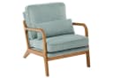 VINGLI Cocktailsessel Modern Cord-Stoff Massivholz blau Bild 2
