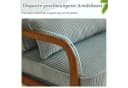 VINGLI Cocktailsessel Modern Cord-Stoff Massivholz blau Bild 5