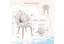 VINGLI Schminktisch Stuhl Muschelform Teddystoff Gold Bild 1