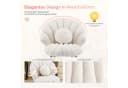 VINGLI Schminktisch Stuhl Muschelform Teddystoff Gold Bild 5