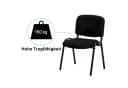 VINGLI Besucherstuhl 5er-Set Schwarz Stapelbar Armlos Bild 4
