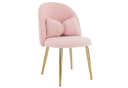 VINGLI Polsterstuhl Rosa Teddy-Stoff Schleife Zierkissen Bild 2