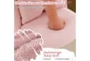 VINGLI Polsterstuhl Rosa Teddy-Stoff Schleife Zierkissen Bild 3
