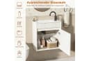 VINGLI Waschtisch mit Unterschrank Nussbaumfarbe Keramik Bild 3