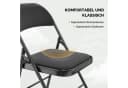 VINGLI Klappstuhl Set Gepolstert Stahl & Stoff Schwarz/Grau Bild 5