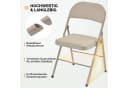 VINGLI Klappstuhl 4er/6er Set Stahlrahmen PVC Grau/Hellbraun Bild 4
