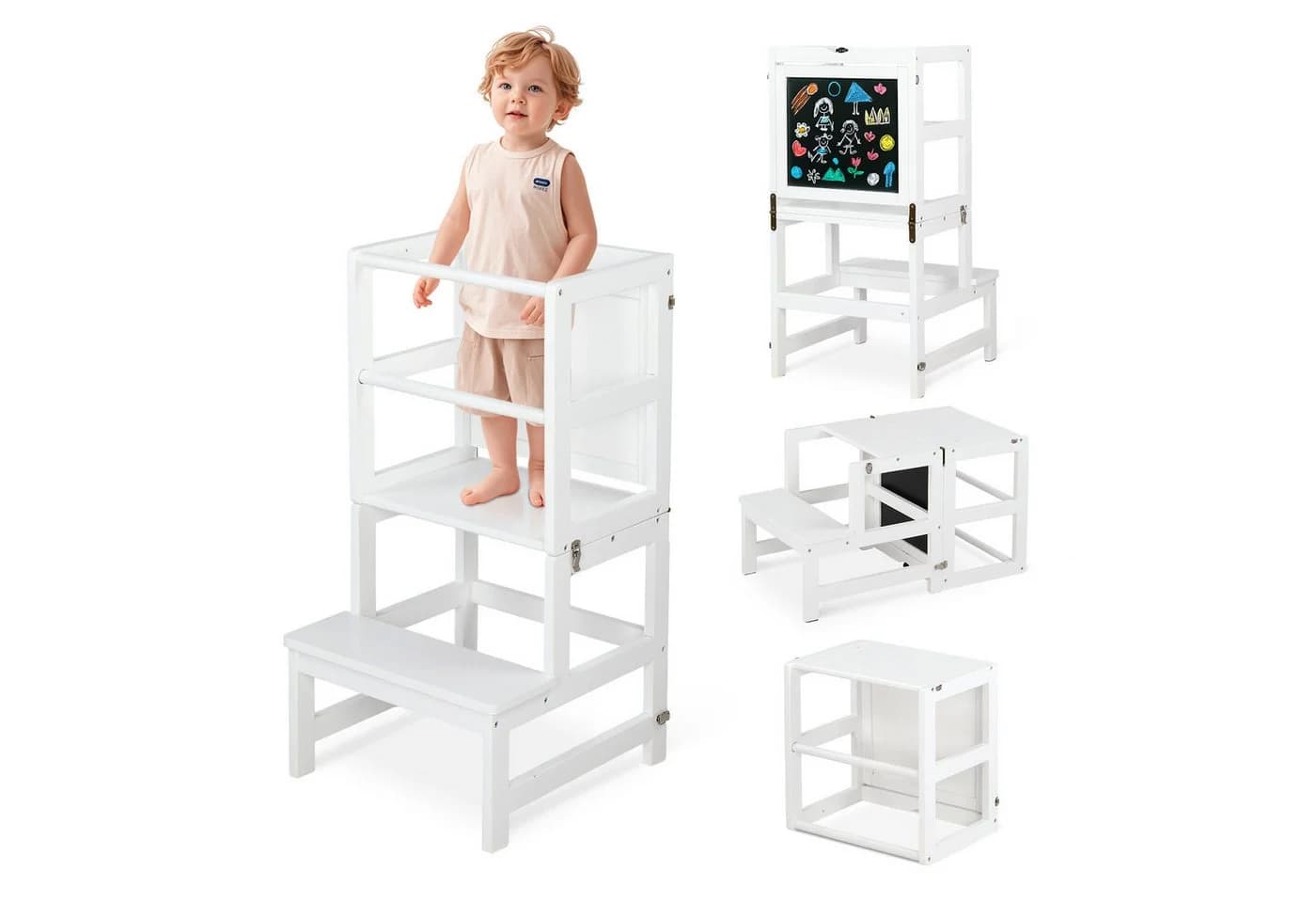 VINGLI Lernturm mit drehbarer Tafel weiß - Bild 2