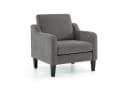 VINGLI Chenille Sessel Grau mit Holzbeinen Bild 2