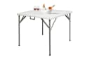 VINGLI Campingtisch Klapptisch 86x86 cm Weiß Bild 2