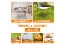 VINGLI Campingtisch Klapptisch 86x86 cm Weiß Bild 5