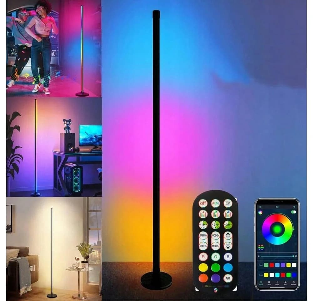 POPOLIC LED Stehlampe 120 cm Eckleuchte RGB-Licht - Bild 2