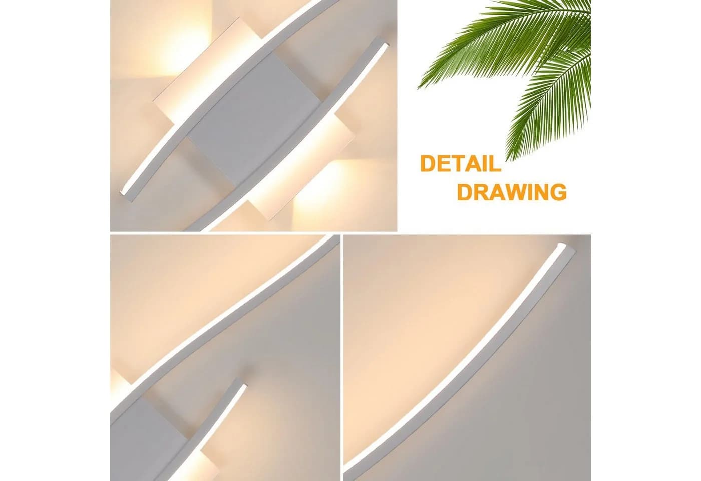 Riserva Wandleuchte Modern Weiß 89cm LED 27W - Bild 3