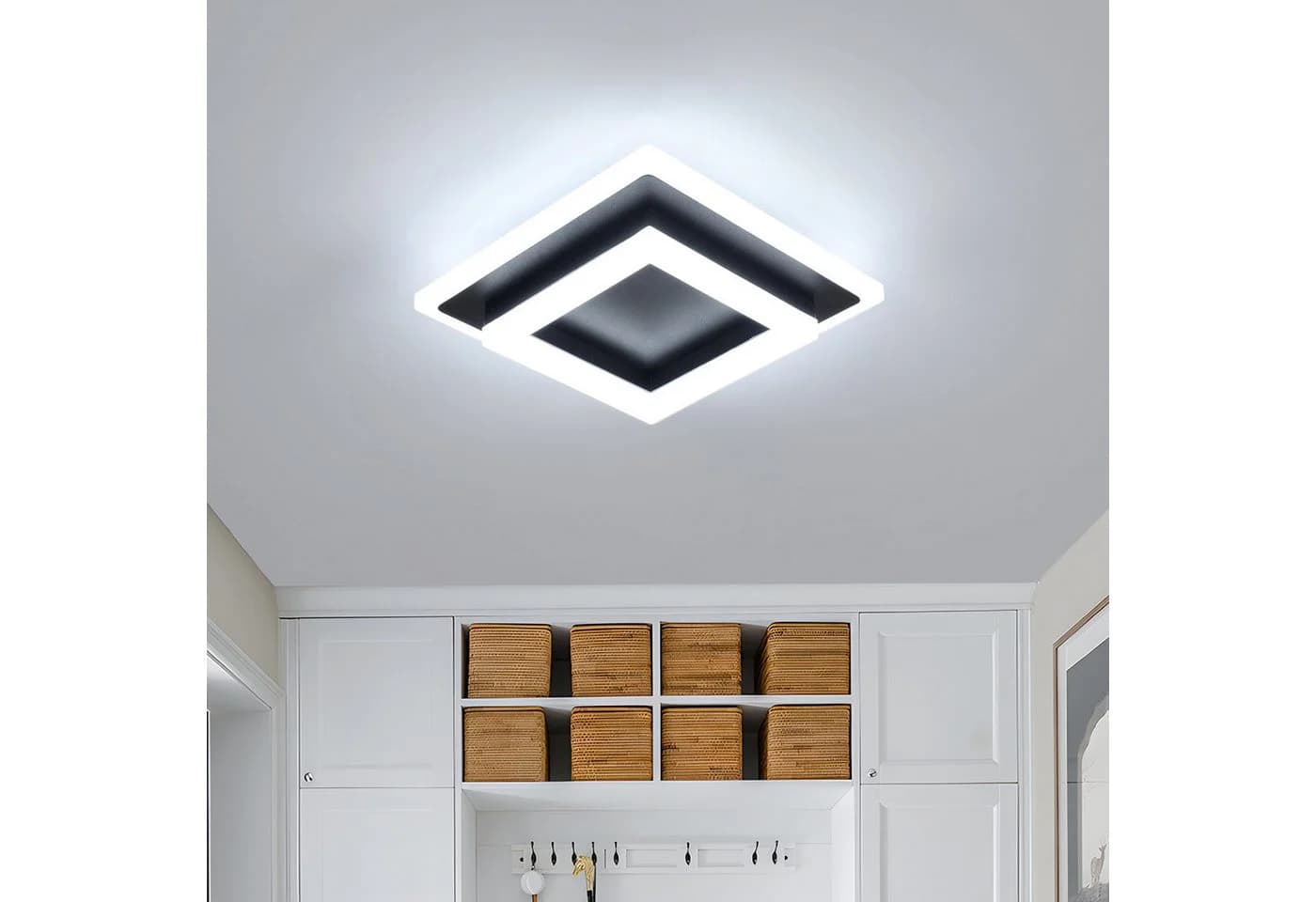 Riserva LED Deckenleuchte Schwarz 24W 6500K Acryl