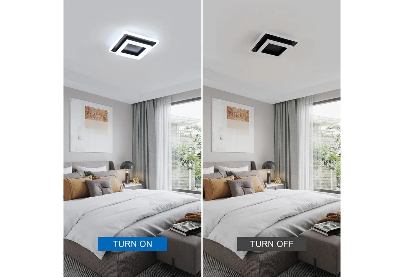 Riserva LED Deckenleuchte Schwarz 24W 6500K Acryl - Bild 3