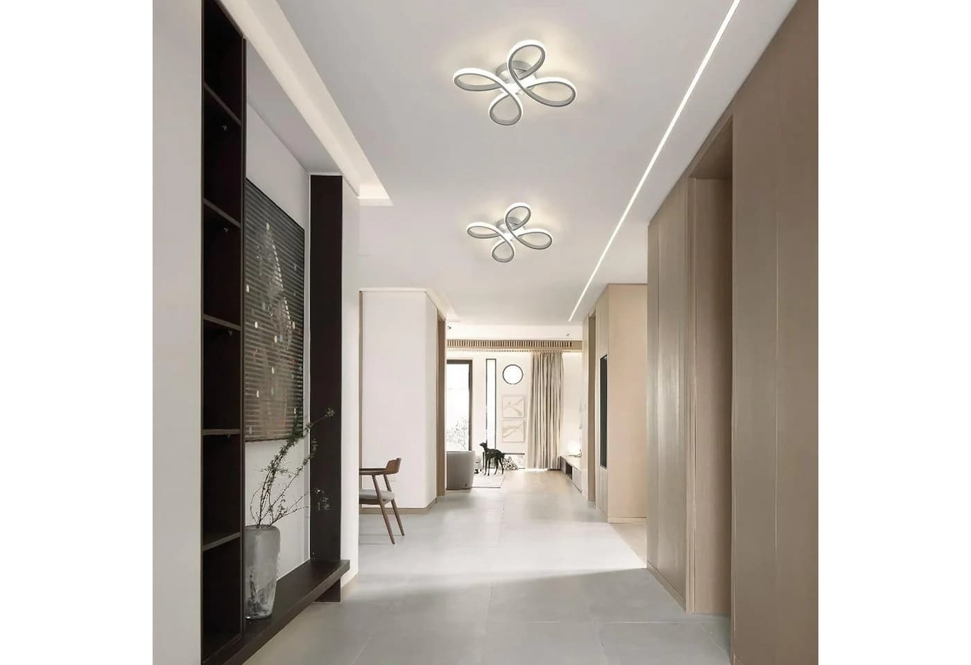 Riserva LED Deckenleuchte Blumenform Aluminium Silber 30W 4000K - Bild 5