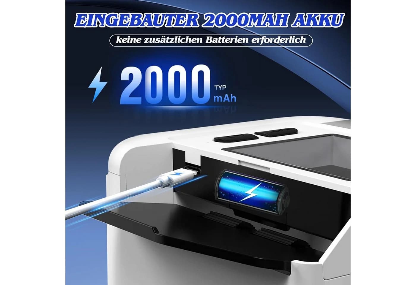 AKKEE Spiel Kartenmischmaschine Elektrische mit 2000 mAh Akku für 2 Decks