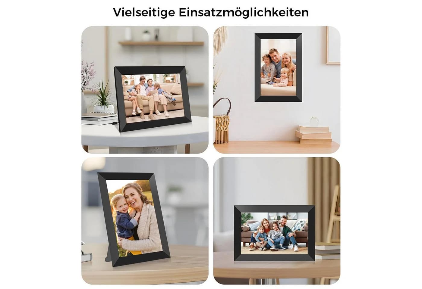 AKKEE Digitaler Fotorahmen 10,1 Zoll WiFi Schwarz 32GB - Bild 4