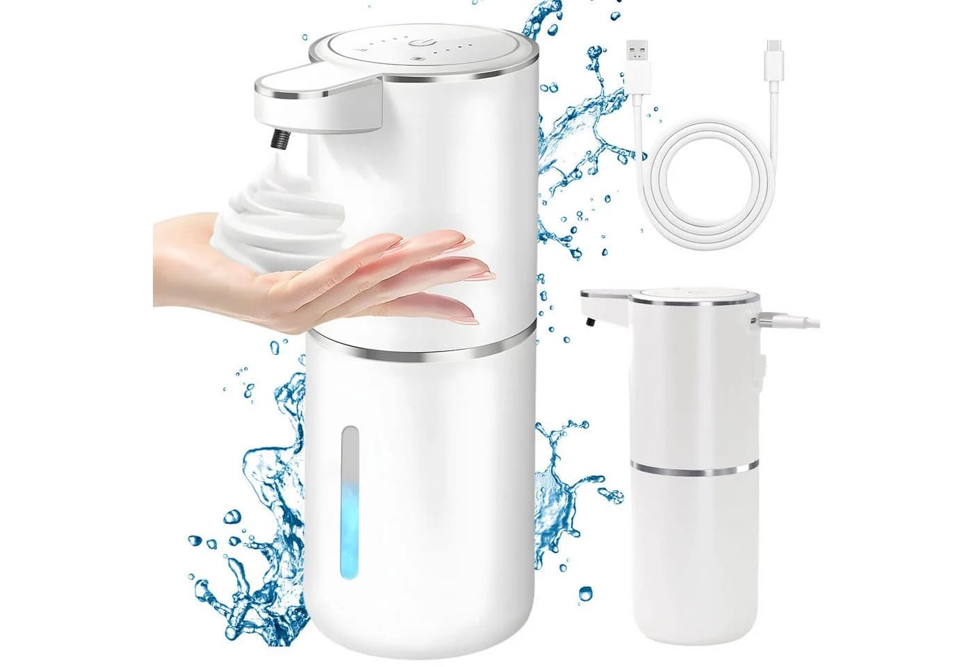 AKKEE Automatischer Seifenspender Weiß Infrarotsensor 380ml - Bild 2