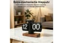 AKKEE Retro Pendeltischuhr Schwarz Metall Holz Flip-Down Bild 1