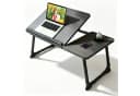 AKKEE Laptoptisch Faltbar Schwarz Ergonomisch Mit Getränkehalter Bild 2