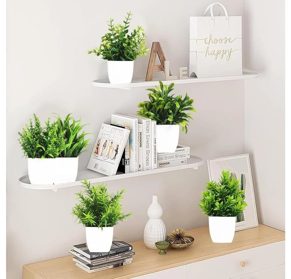 AKKEE Kunstpflanze 6 Stück Grün Bonsai Deko - Bild 4