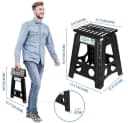 AKKEE Tritthocker Klapphocker faltbar Schwarz Kunststoff Bild 1