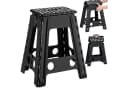 AKKEE Tritthocker Klapphocker faltbar Schwarz Kunststoff Bild 2
