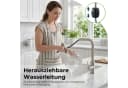 AKKEE Ausziehbare Küchenarmatur 360° Edelstahl Silber Bild 3