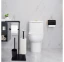AKKEE Toilettenpapierhalter WC-Set Schwarz Edelstahl 3-in-1 Bild 4