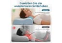 AKKEE Nackenkissen Orthopädisches Memory-Schaum Kissen Weiß/Blau Bild 3