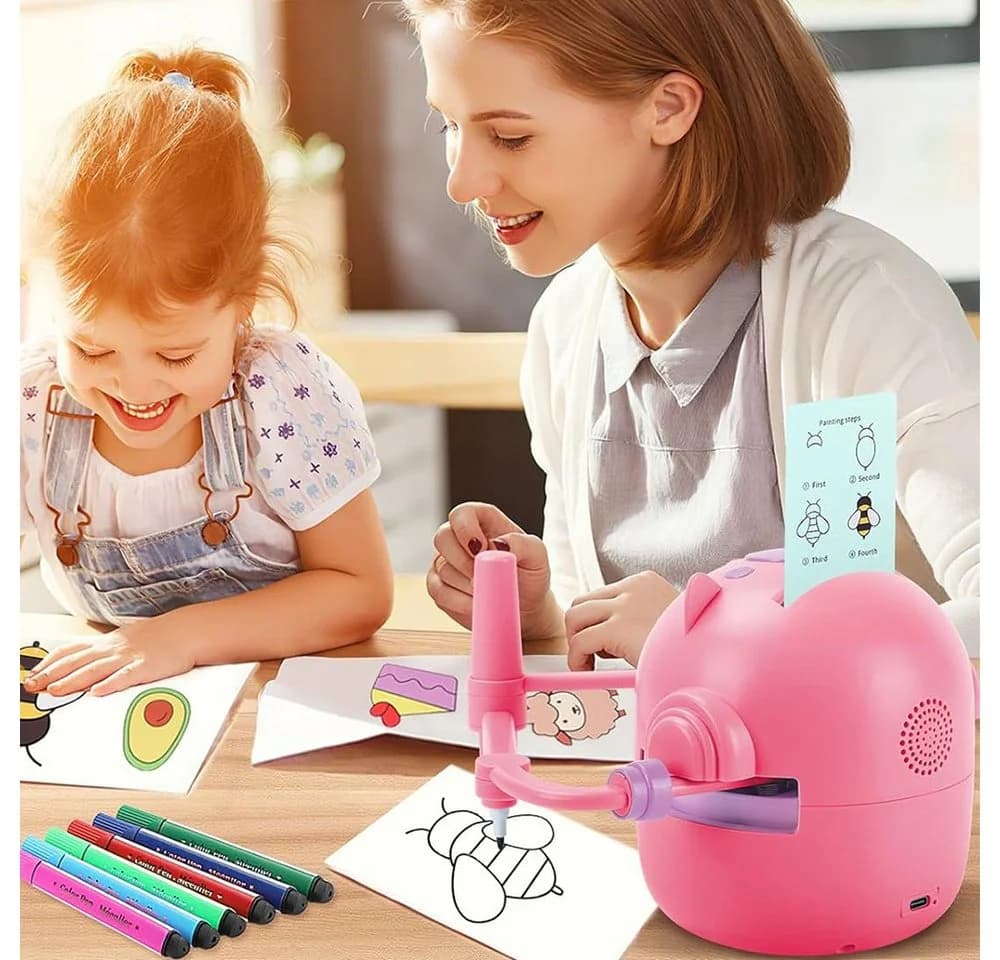 AKKEE Lernspielzeug Malroboter für Kinder mit 100 Karten - Bild 4