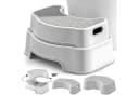 AKKEE Toilettenhocker Grau Ergonomisch Rutschfest Bild 2