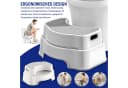 AKKEE Toilettenhocker Grau Ergonomisch Rutschfest Bild 3